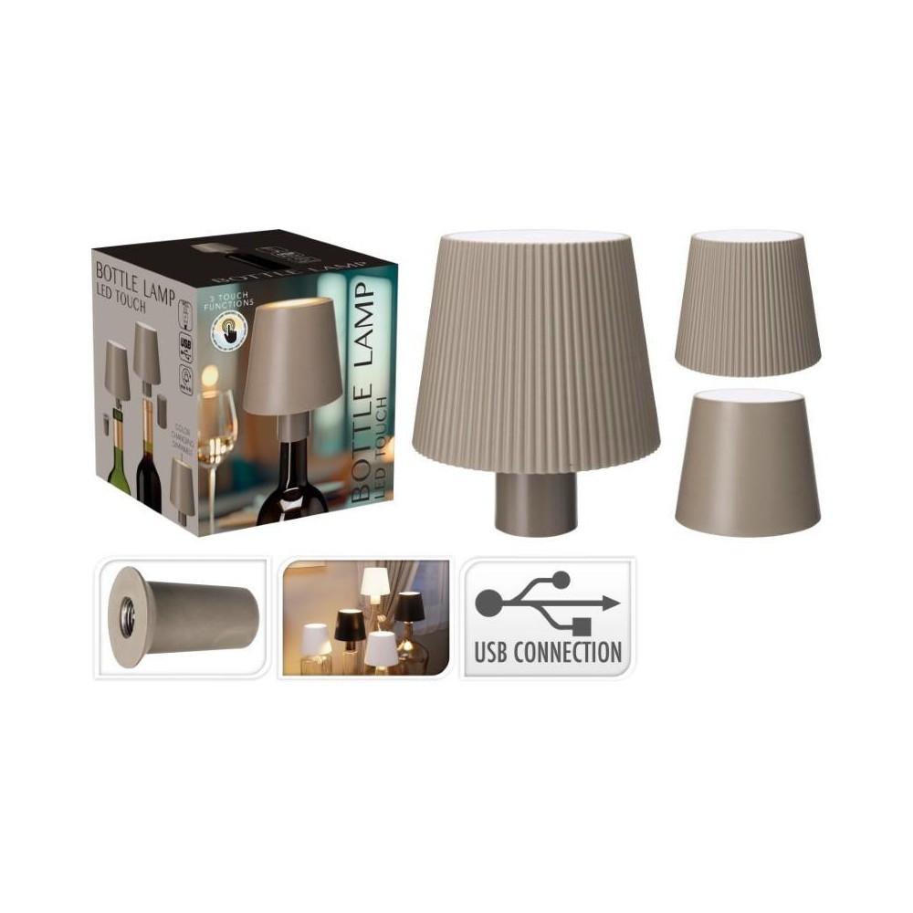 LAMPADA DA BOTTIGLIA 36 LED TORTORA